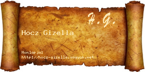 Hocz Gizella névjegykártya